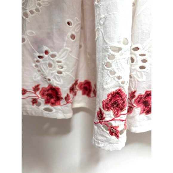 Anthropologie MISA Los Angeles Shadi Dress Medium Eyelet Embroidered Roses New - Picture 6 of 16